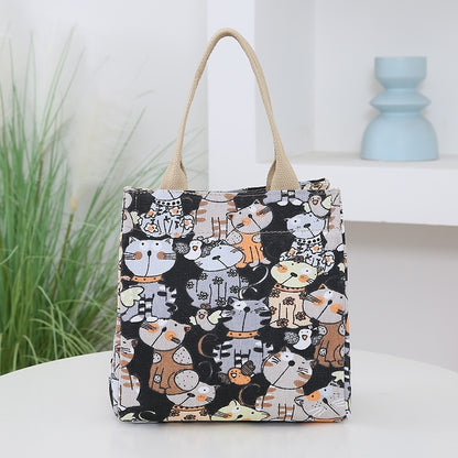 Sac à main portable de grande capacité pour femme avec motif dessin animé