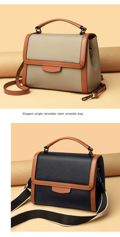 Bolso de mano de cuero suave y texturizado, elegante y moderno