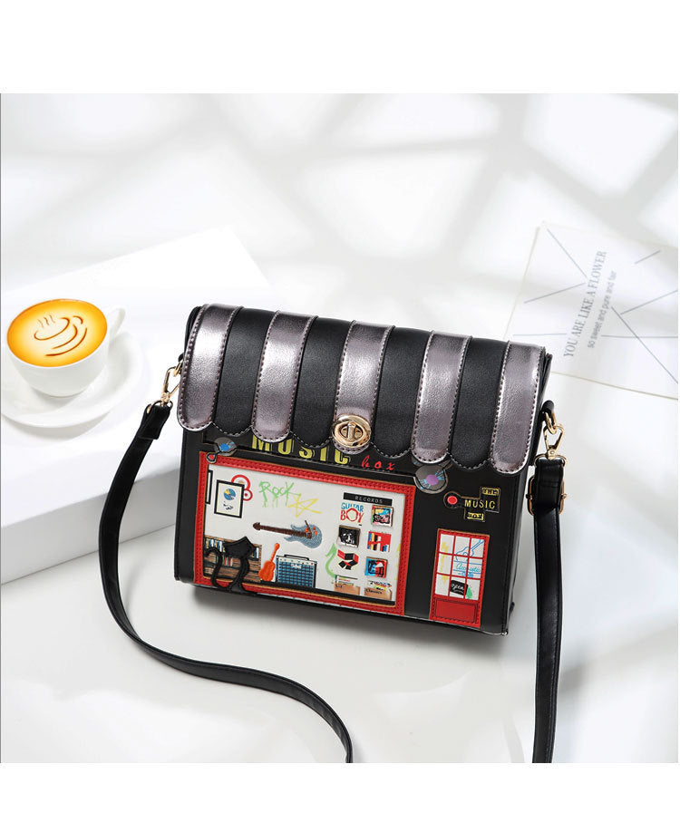 Women Personalized Parquet Small Square Contrast Color Bag