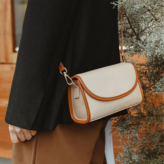 Sac à bandoulière tendance et élégant de style niche de couleur contrastée