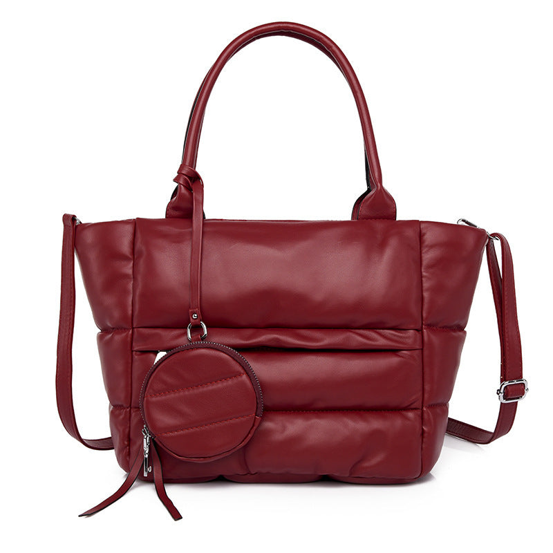 Bolso de hombro de color sólido de moda con temperamento para mujer