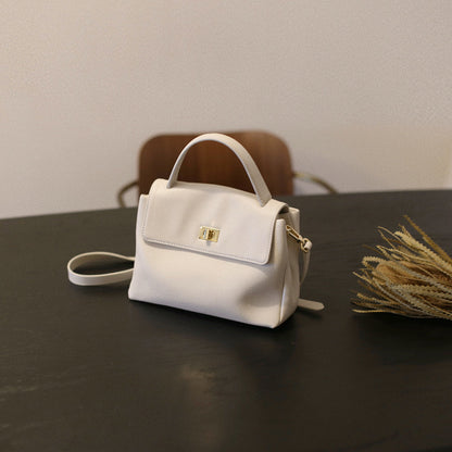 Sac à bandoulière en cuir de vache souple pour femme, sac à bandoulière simple et de grande capacité