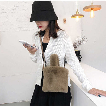 Autumn And Winter Foreign Style Furry Fashion Chain Shoulder Messenger Bag