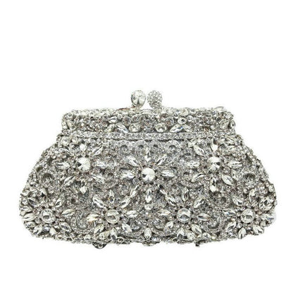 European And American Shell Type Metal Diamond Women's Evening Bag