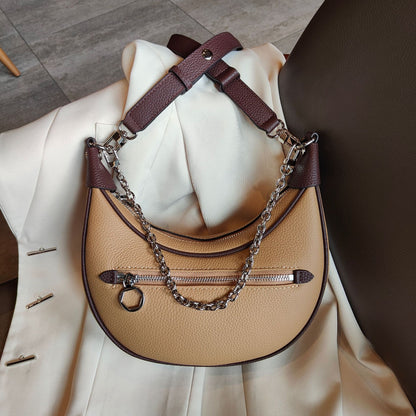 Sac à bandoulière en cuir de vachette à la mode pour femme