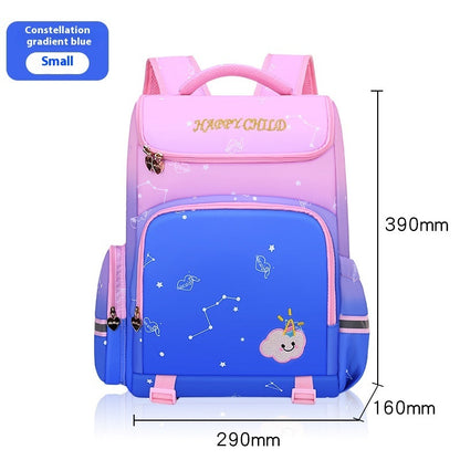 Children's Schoolbag Starry Sky Gradient Spine Protection Burden Alleviation Backpack