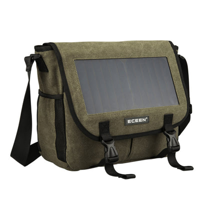 Outdoor Sports Sun Charging Pack Casual Canvas One Shoulder Bag