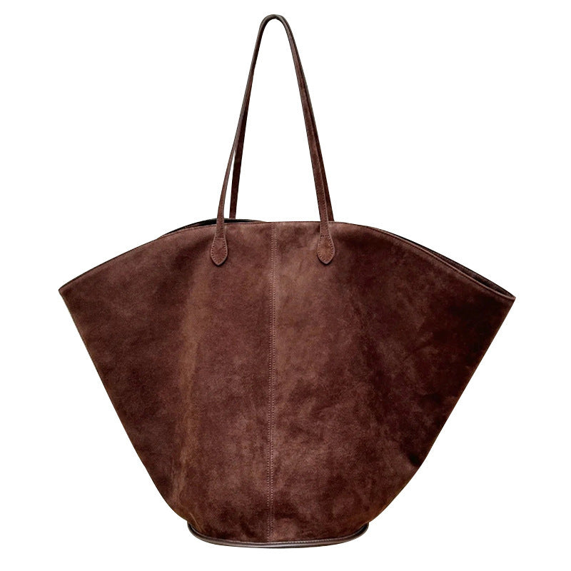 Sac à bandoulière polyvalent à main Sac fourre-tout de grande capacité Sac pour femme Maillard en daim givré