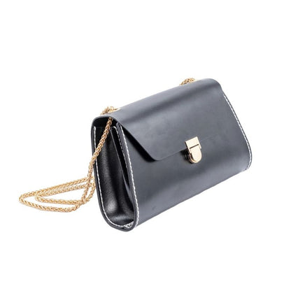 Bolso bandolera con cadena sensual, pequeño y cuadrado, combinable con todo, para mujer