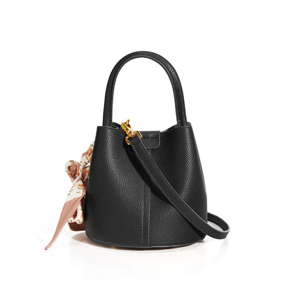 Genuine Leather Advanced Texture Bucket Bags Women