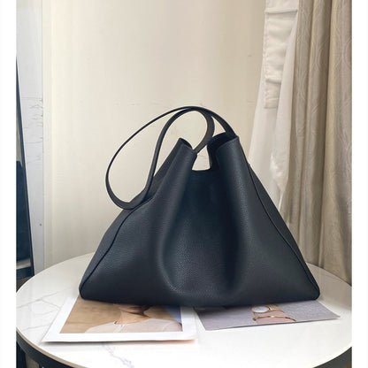 Sac seau en cuir véritable simple et tendance pour femme, grande capacité