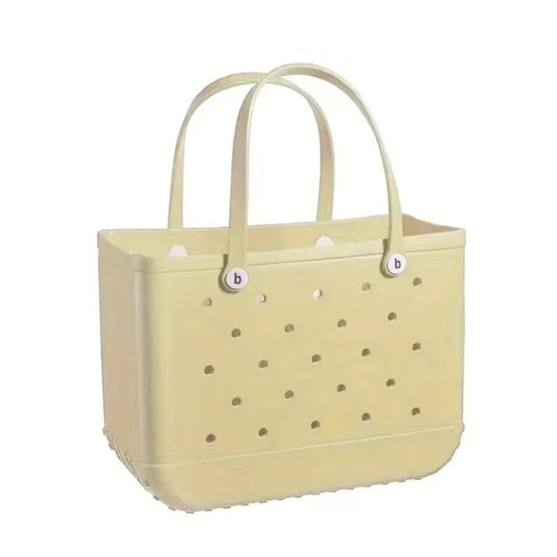 Rubber Women Bogg Bag Fashion Summer Pool Shoulder Handbag EVA Small Capacity Shopping Basket Female Makeup Tote Beach Jelly Bag