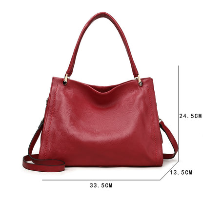 Sac à bandoulière simple en cuir de vachette pour femme