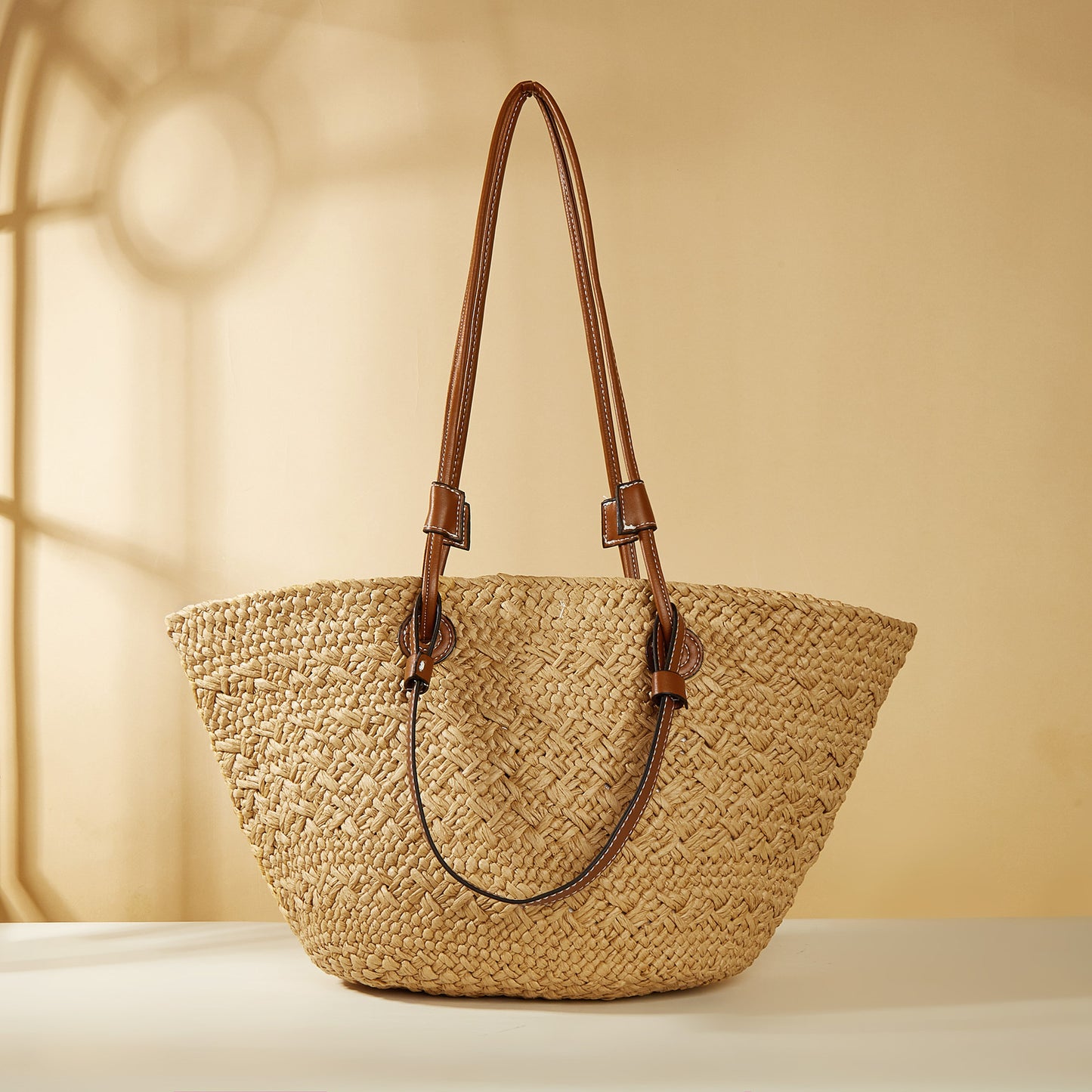 Large Capacity Mummy Woven Straw Bag