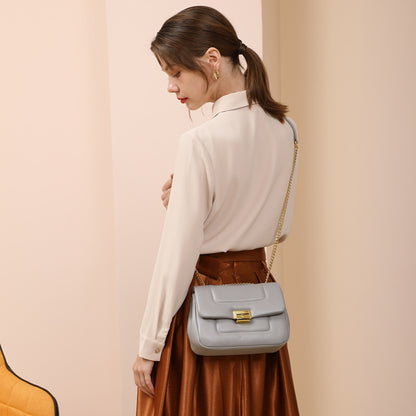 Sac messager à bandoulière en cuir tendance pour femme