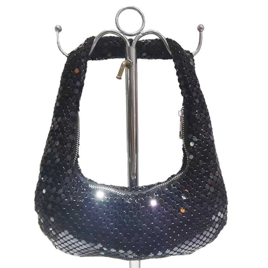 Net Red Casual Silver Sequin Underarm Bag