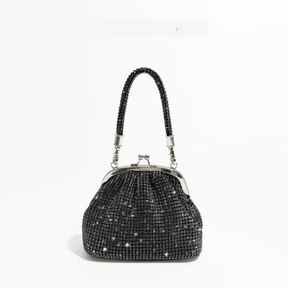 Sac messager à bandoulière en strass pour femme