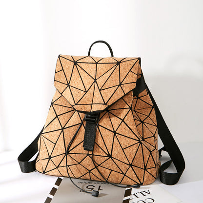 KAOGE Original Natural Cork Backpack Women Fashion Wooden Vegan Bag Female Backpacks Travel Bagpack Girl School Bag