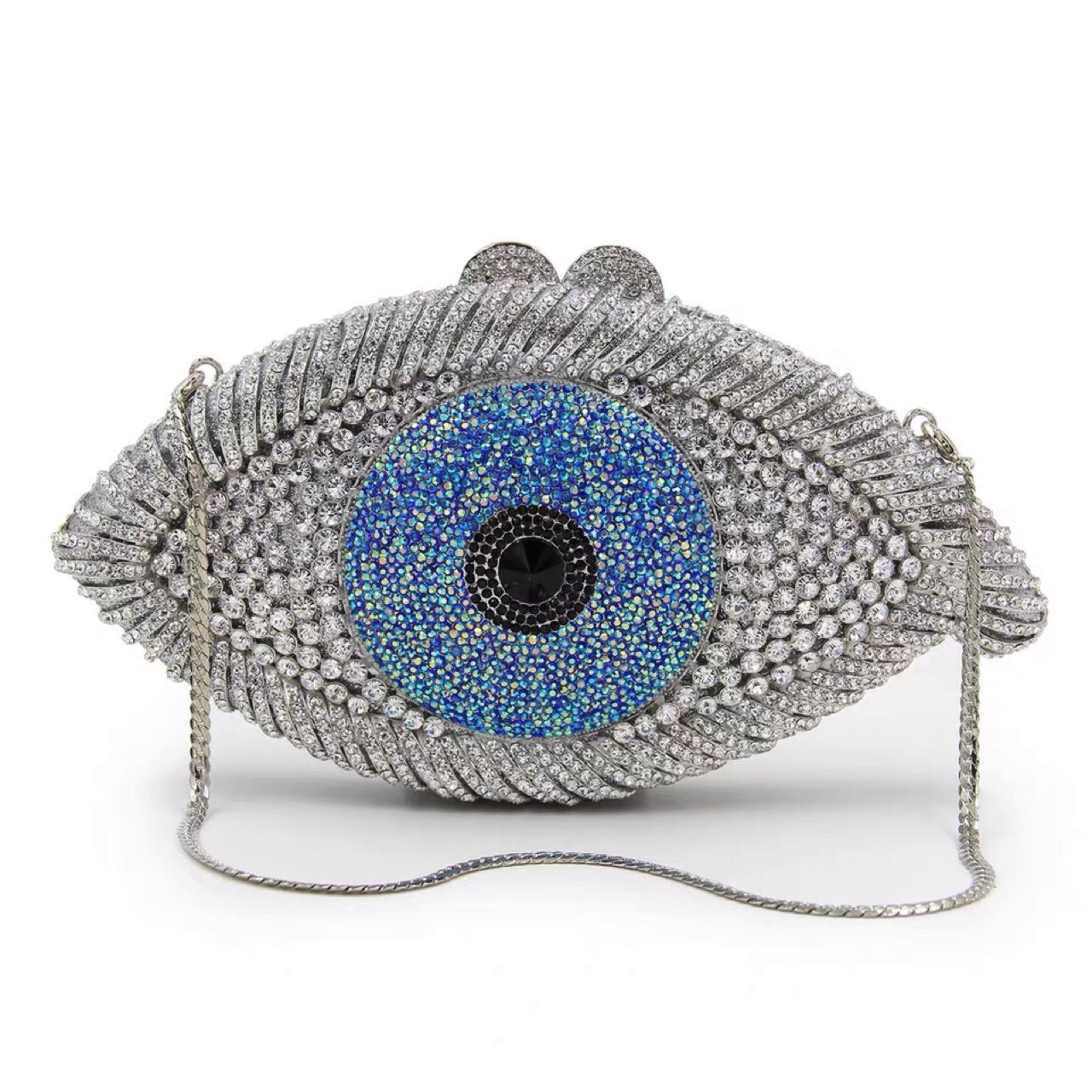 Bolso de mujer con forma de ojo de diamante para noche