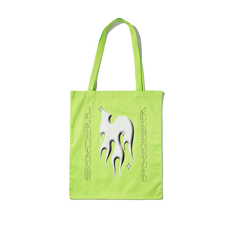 Sac en toile vert fluo