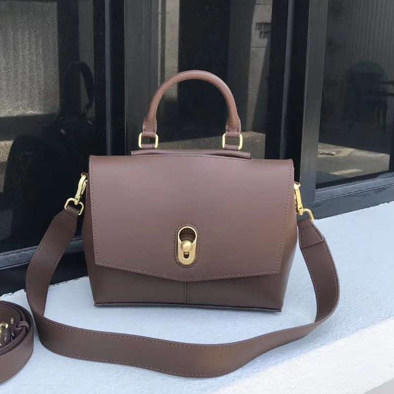 Retro leather women's bag shoulder