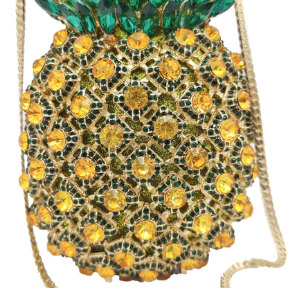 Pochette de banquet à strass et ananas