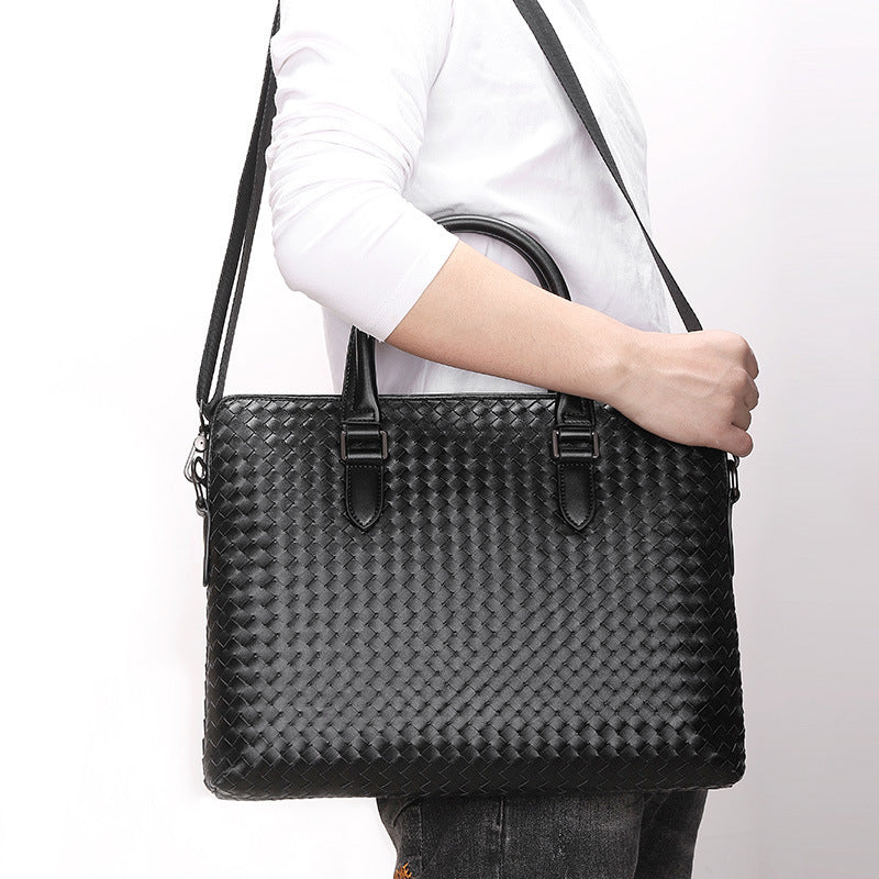 Woven Handbag Korean Fashion Men's Casual Official Document