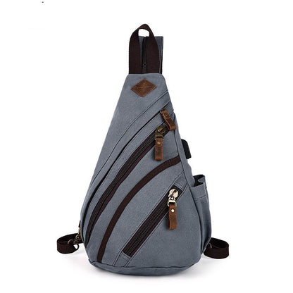 Men's Chest Bag Retro Canvas One Shoulder