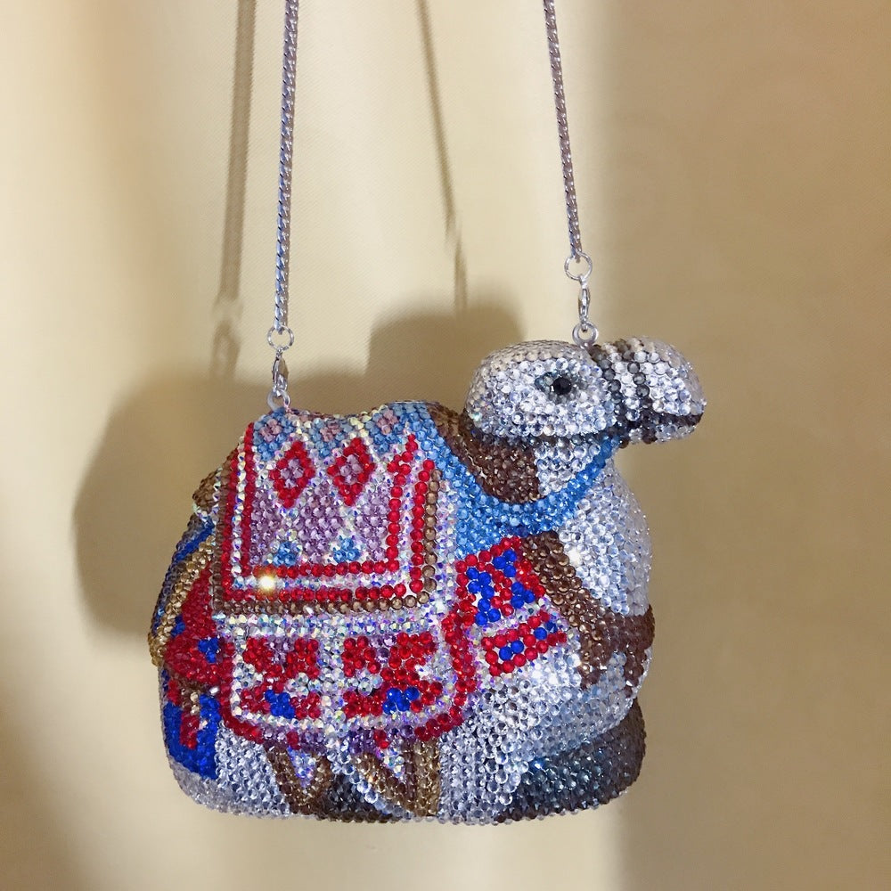 Bolsa de cena con forma de diamante y dibujos de animales