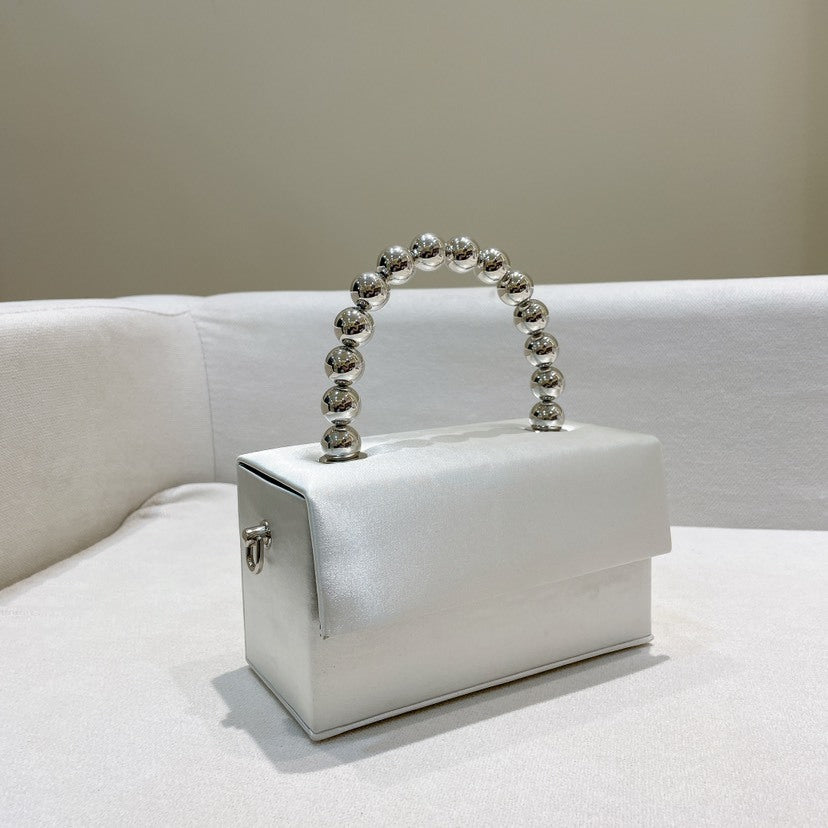 Macaron Pearl Chain Small Square Bag Fashion