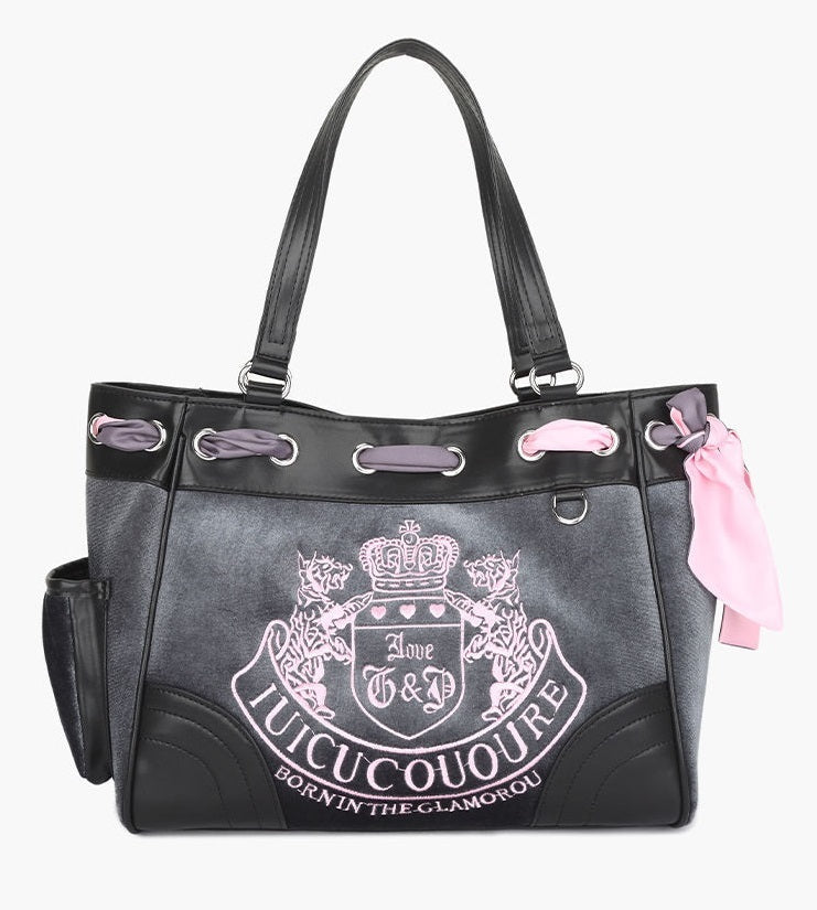 New Contrast Color Portable Shoulder Tote Bag