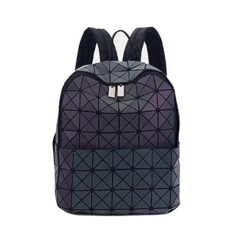 Mochilas luminosas para mujer, mochila de moda para uso diario, paquete para mujer, bolsos plegables con lentejuelas geométricas, minibolso, mochila escolar