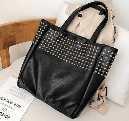 Fashion Large Capacity Women Tote Bag Quality Leather For Female Shoulder Bag Leisure Women Handbag Black Lady's bolsa feminina