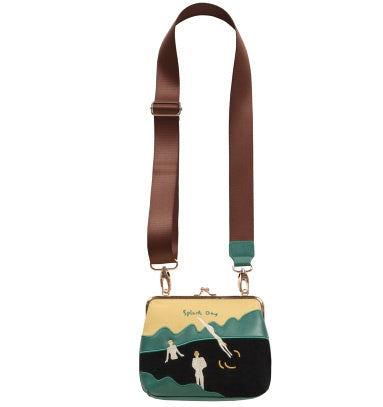 Bolso de terciopelo vintage, bolso de mensajero vintage con bordado de lona para mujer de la serie 2020 de One Day