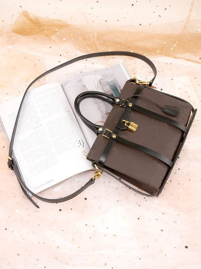 Leather Case One Shoulder Cross Body Underarm Bag Set