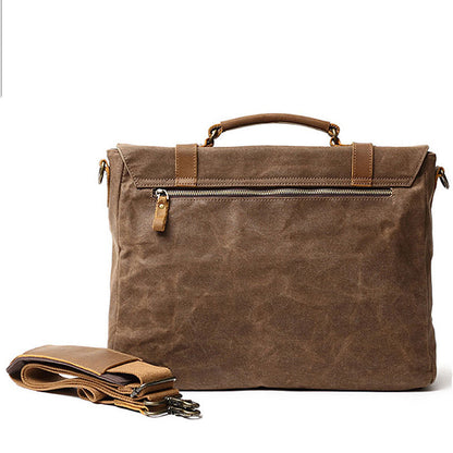 Fashion Men's Canvas Shoulder Messenger Bag Briefcase