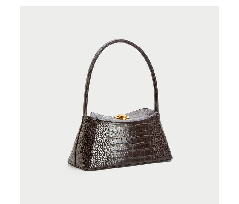 Nouveau sac à bandoulière en alligator français pour femme