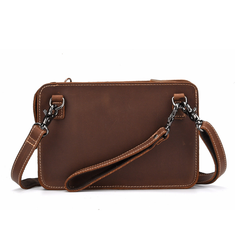 New Retro First Layer Cowhide Single Shoulder Messenger Bag