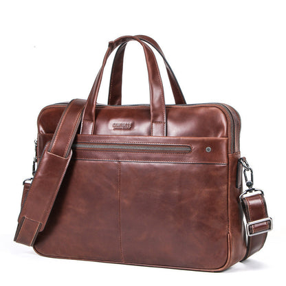 Leather Men's Handbag Multifunctional Briefcase