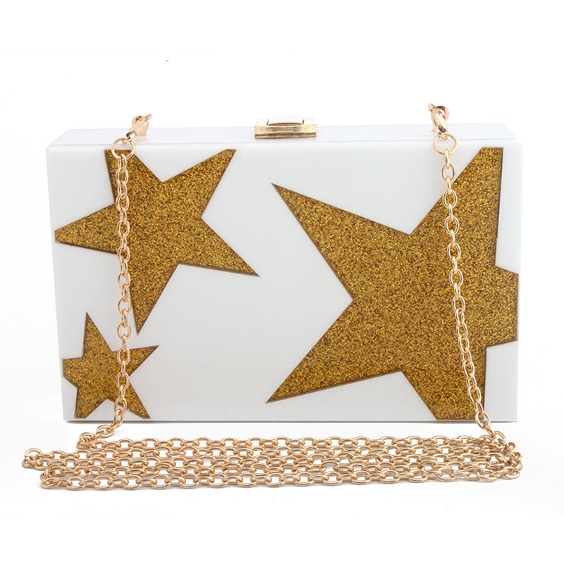 New Five-pointed Star Evening Bag Ladies Clutch