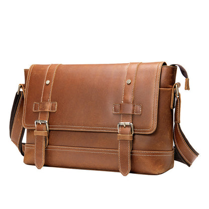 Sac de voyage rétro tendance pour homme en cuir de grande capacité