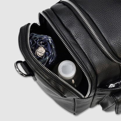 New Leather Men's Hand-Held Large-Capacity Short-Distance Travel Bag