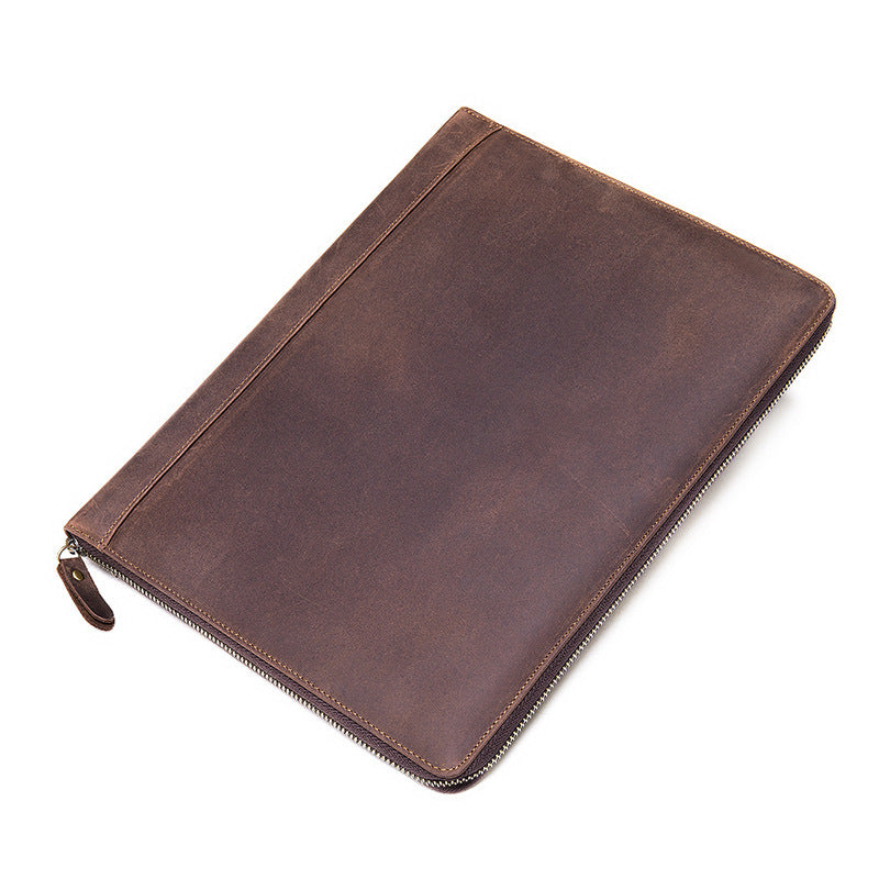 Leather Case Anti-fall Tablet Computer Protective Shell Cowhide Card Leather Bag Men