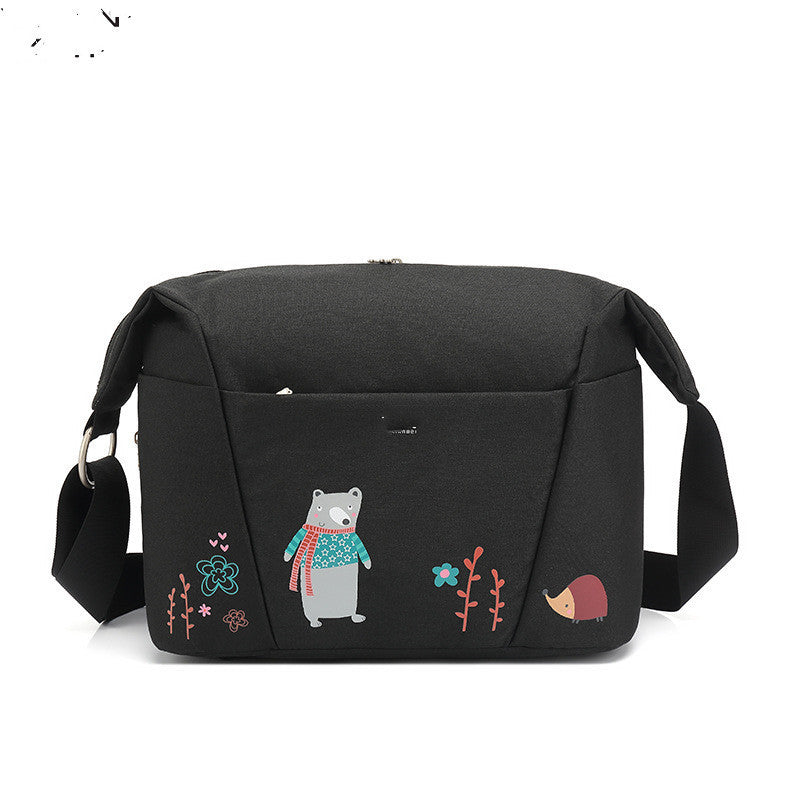 Conjunto de bolso para madre y bebé con dos hombros de dibujos animados