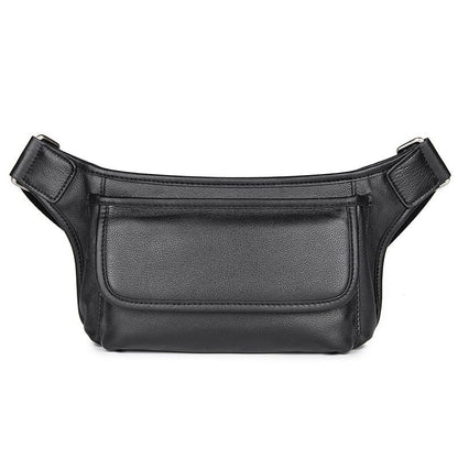 Nouveau sac banane pour homme compact et pratique avec couche supérieure en cuir de vachette