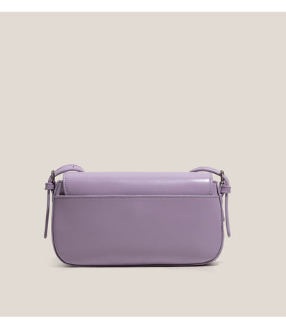 Sac Polly pour femme, couleur unie, sac à bandoulière rétro simple, baguette