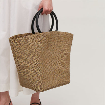 Straw Woven Bag Women Spring And Summer New Large-Capacity Beach Holiday Handbag Tide