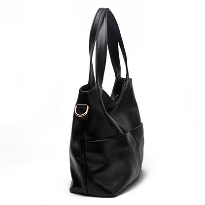 Sac en cuir pour femme d'âge moyen de grande capacité, sac à bandoulière en cuir souple, grand sac pour femme, sac messager de style occidental