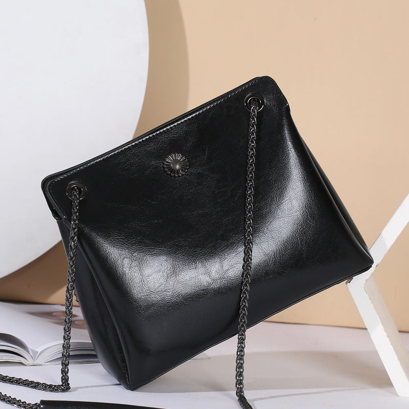 Fashion Messenger Bag Top Layer Cowhide Bag