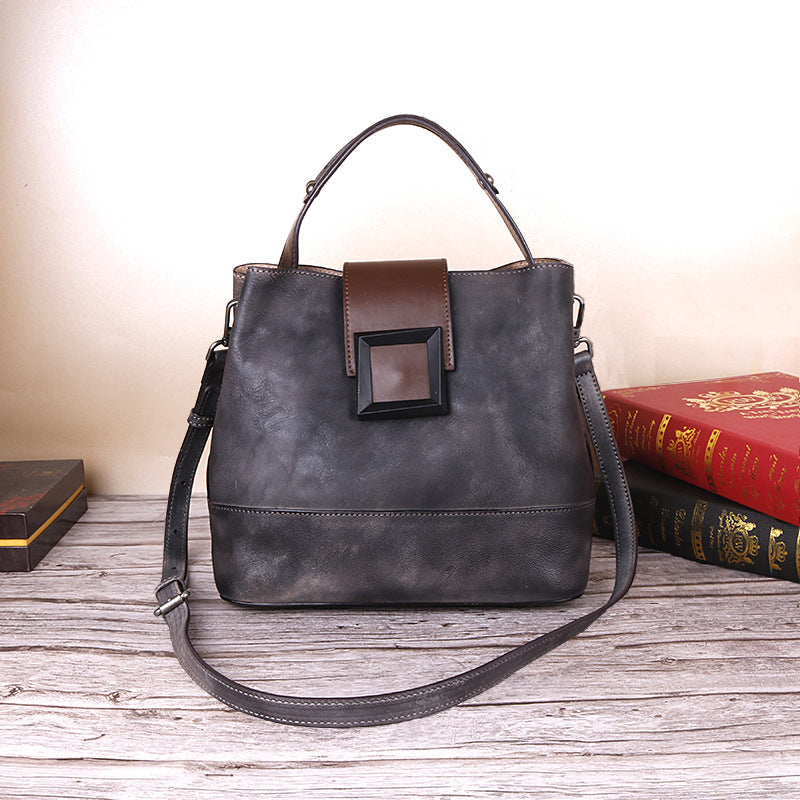 Function Pack Chinese Style Manual Retro Women Bag Leather Women